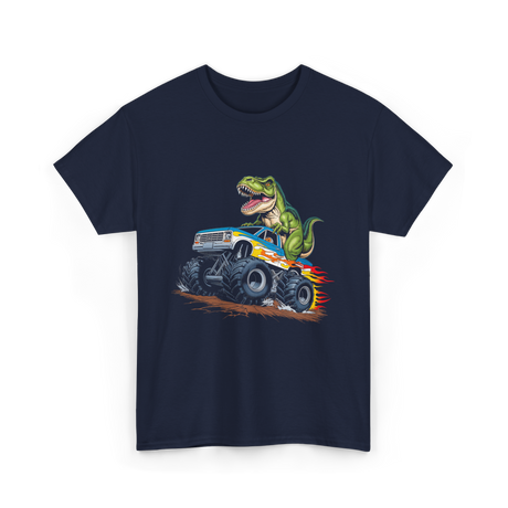 Monster Truck Dinosaur Monster Truck T-Shirt - Navy