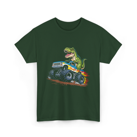 Monster Truck Dinosaur Monster Truck T-Shirt - Forest Green