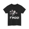 Moo Cow Animal T-Shirt - Black