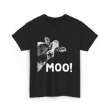 Moo Cow Animal T-Shirt - Black