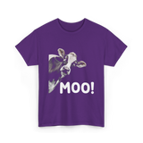 Moo Cow Animal T-Shirt - Purple