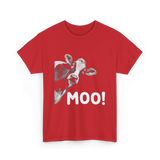 Moo Cow Animal T-Shirt - Red