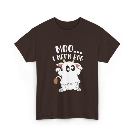 Moo I Mean Boo Cow T-Shirt - Dark Chocolate