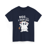 Moo I Mean Boo Cow T-Shirt - Navy