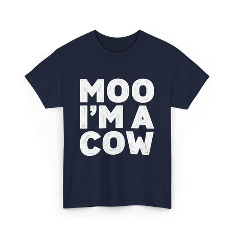 Moo I'm A Cow Cow Costume T-Shirt - Navy