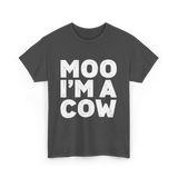 Moo I'm A Cow Cow Costume T-Shirt - Dark Heather