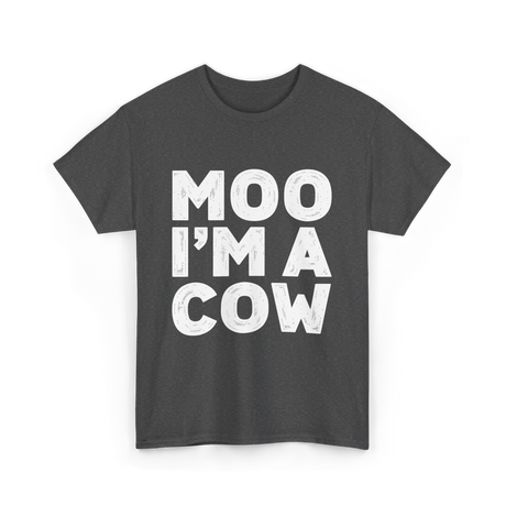 Moo I'm A Cow Cow Costume T-Shirt - Dark Heather