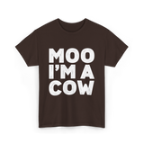 Moo I'm A Cow Cow Costume T-Shirt - Dark Chocolate