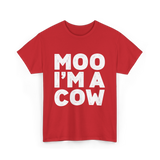 Moo I'm A Cow Cow Costume T-Shirt - Red