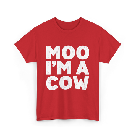 Moo I'm A Cow Cow Costume T-Shirt - Red