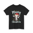 Mooey Christmas Cow Christmas T-Shirt - Black