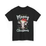 Mooey Christmas Cow Christmas T-Shirt - Black