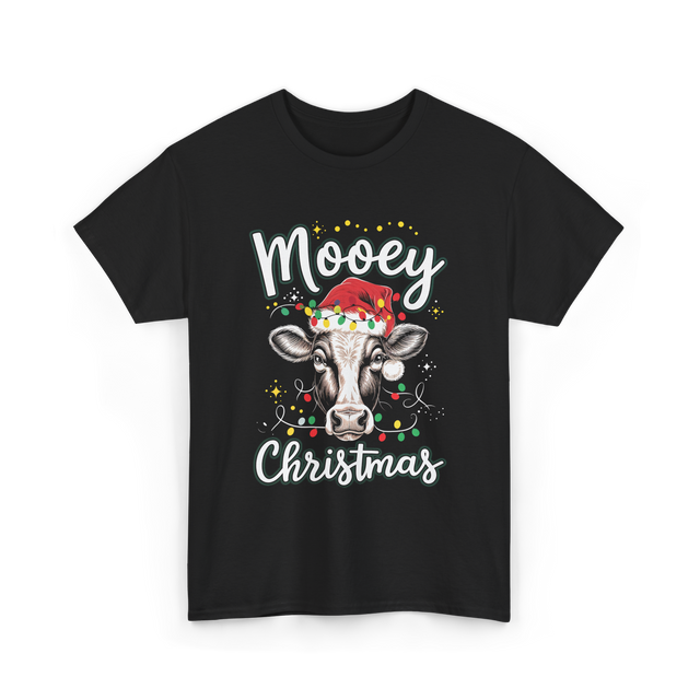 Mooey Christmas Cow Christmas T-Shirt - Black