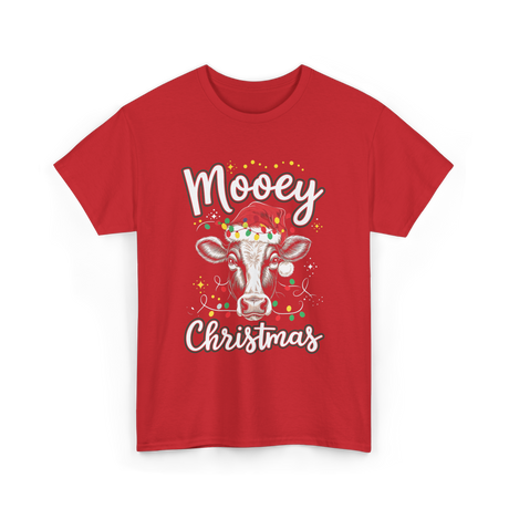 Mooey Christmas Cow Christmas T-Shirt - Red