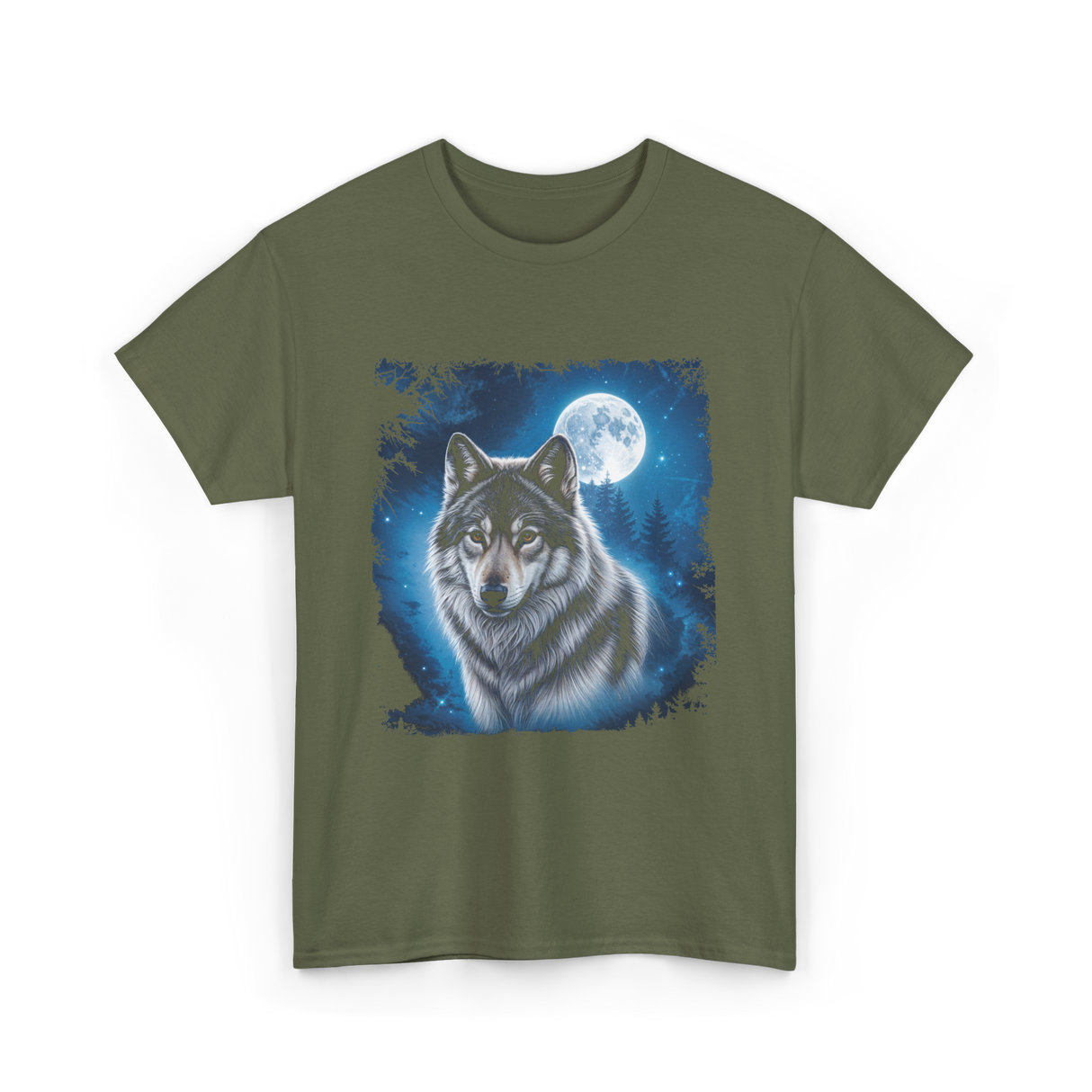 Moon Forest T-Shirt - Military Green