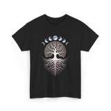 Moon Phases Meditation T-Shirt - Black