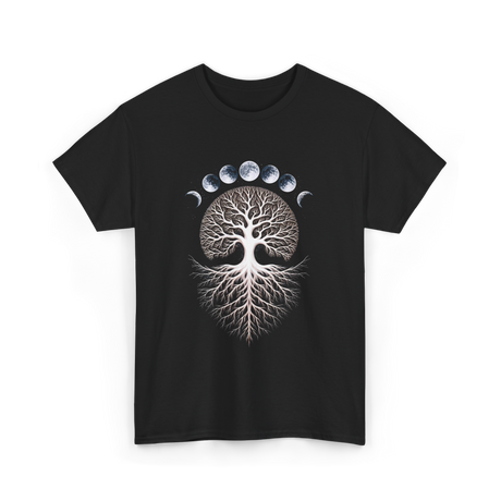 Moon Phases Meditation T-Shirt - Black