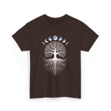 Moon Phases Meditation T-Shirt - Dark Chocolate