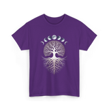 Moon Phases Meditation T-Shirt - Purple