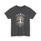 Moon Phases Meditation T-Shirt - Dark Heather