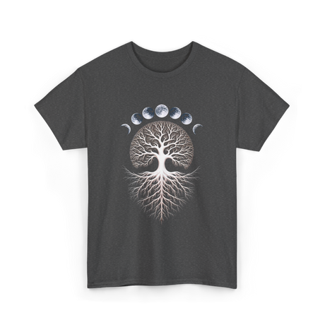 Moon Phases Meditation T-Shirt - Dark Heather