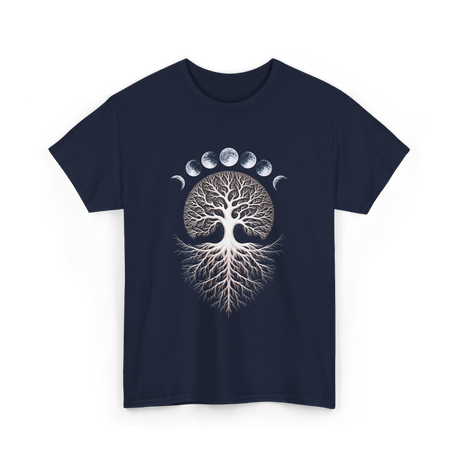 Moon Phases Meditation T-Shirt - Navy