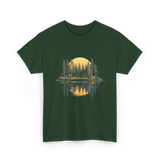 Moonlight Forest Nature Landscape T-Shirt - Forest Green