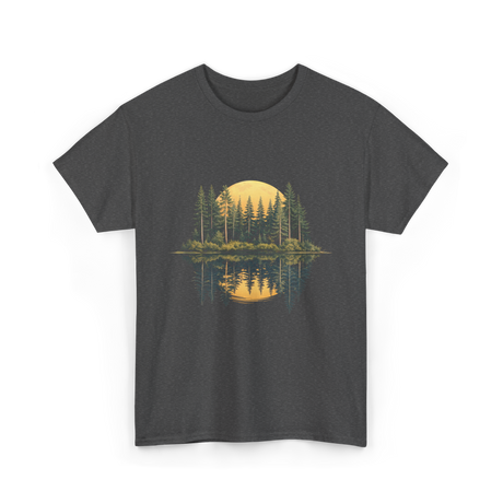 Moonlight Forest Nature Landscape T-Shirt - Dark Heather