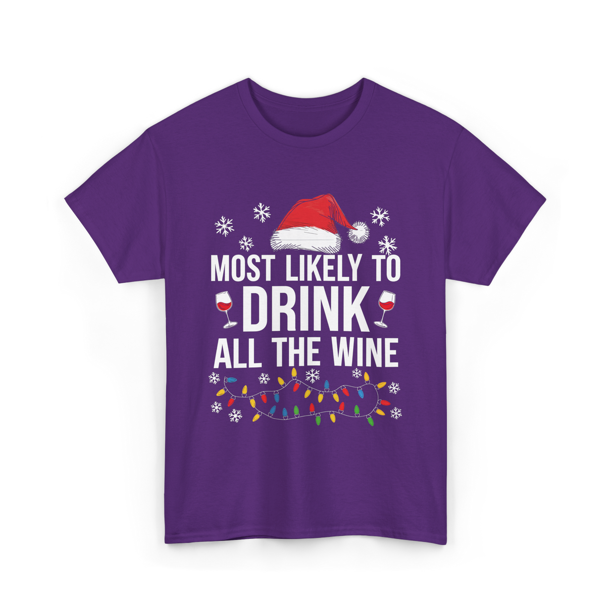 Most Likely To Drink Wine T-Shirt - Purple