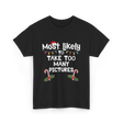 Most Likely To Take Pictures Christmas T-Shirt - Black