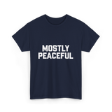 Mostly Peaceful Peace T-Shirt - Navy