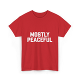 Mostly Peaceful Peace T-Shirt - Red