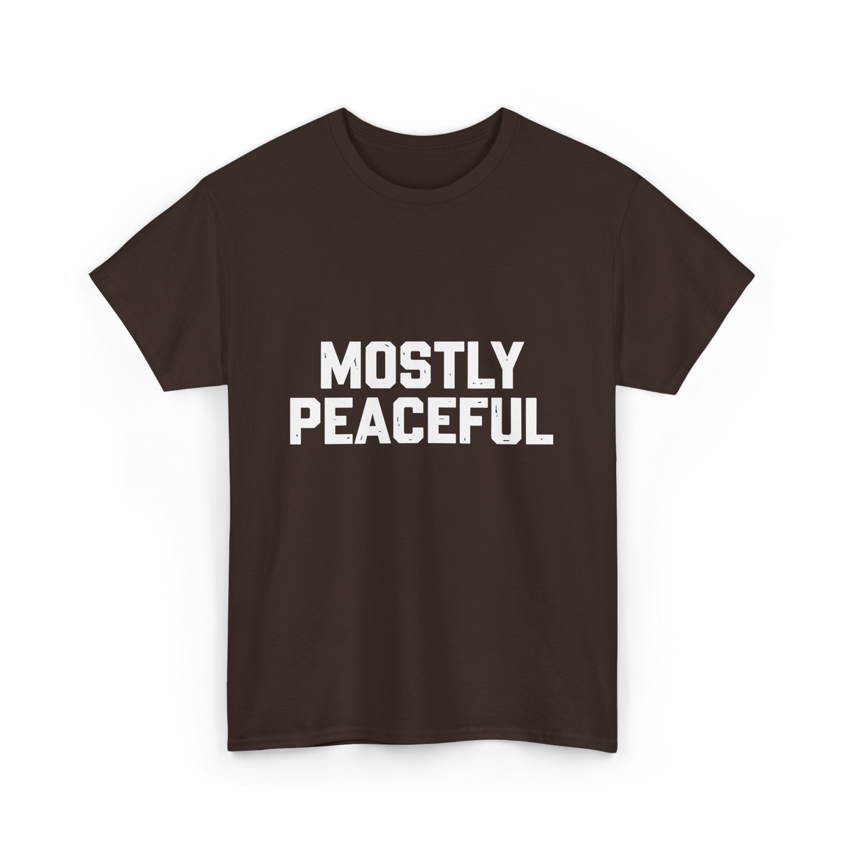 Mostly Peaceful Peace T-Shirt - Dark Chocolate