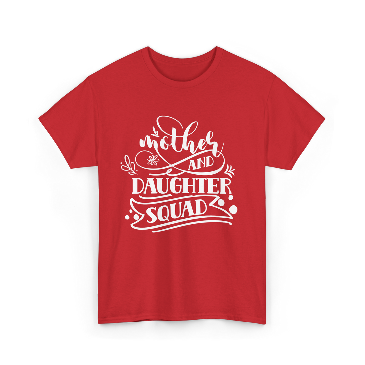 Mother and Daughter Squad Family T-Shirt - Red