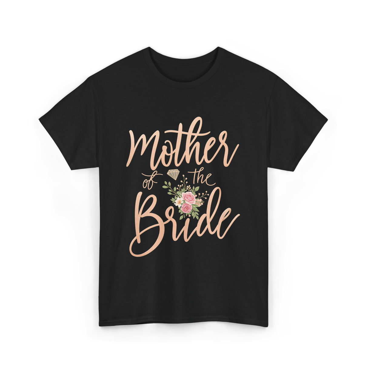 Mother of the Bride Floral T-Shirt - Black