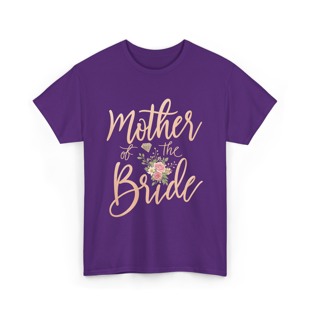 Mother of the Bride Floral T-Shirt - Purple