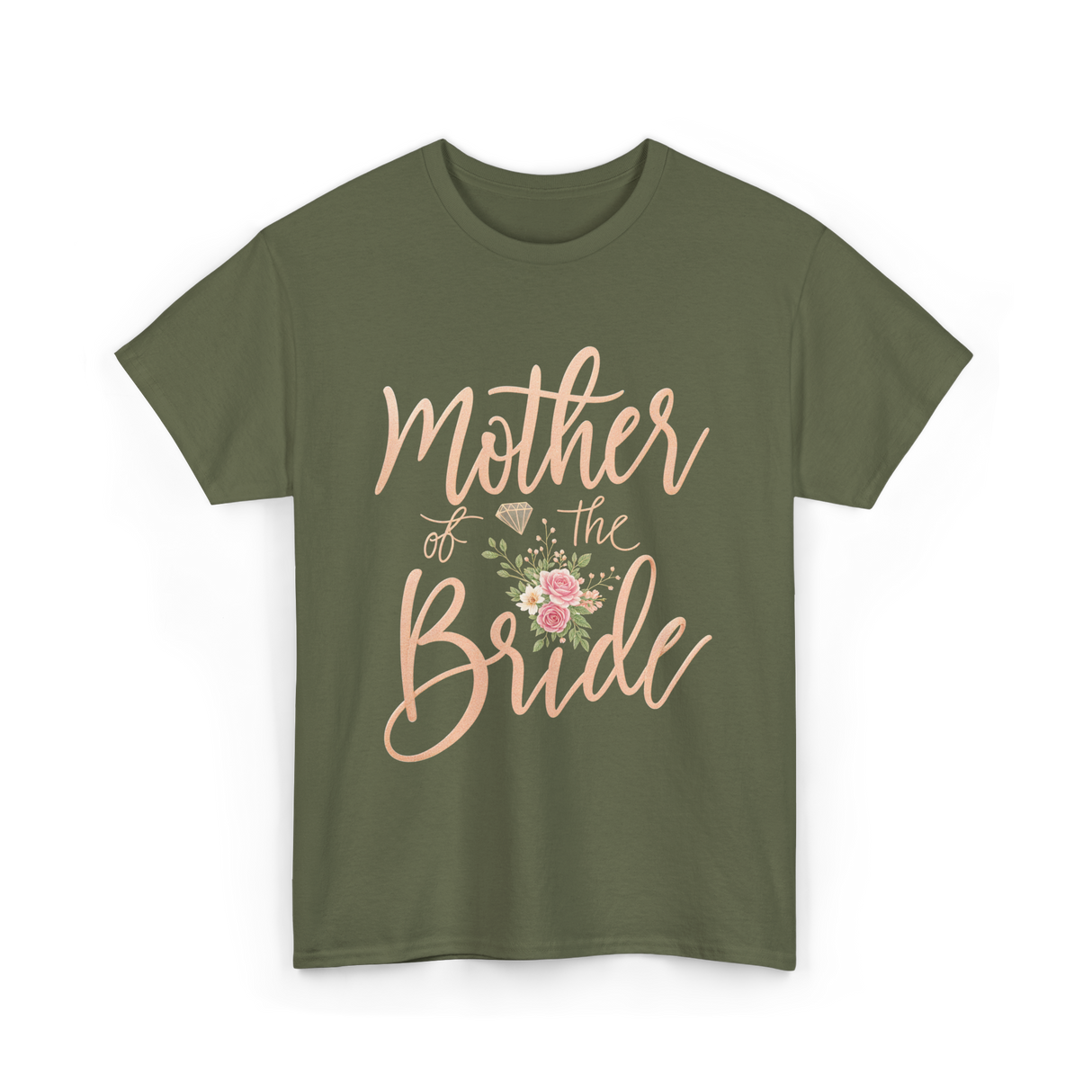 Mother of the Bride Floral T-Shirt - Military Green