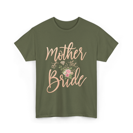 Mother of the Bride Floral T-Shirt - Military Green