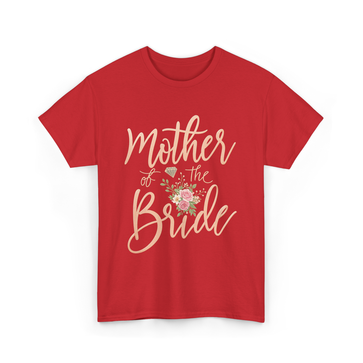 Mother of the Bride Floral T-Shirt - Red