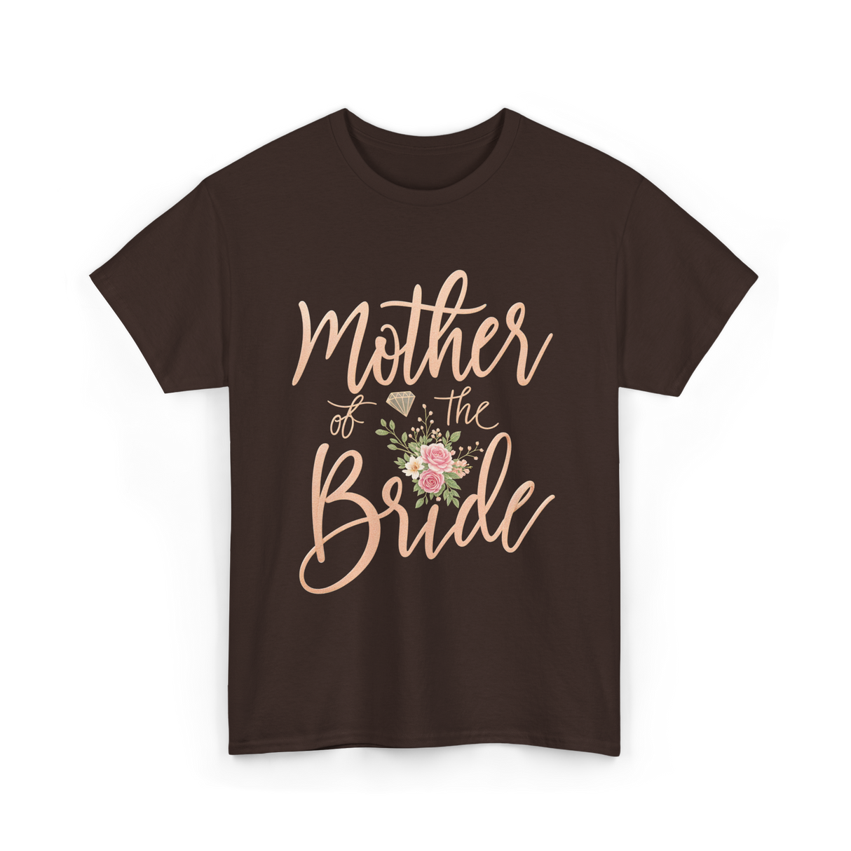 Mother of the Bride Floral T-Shirt - Dark Chocolate
