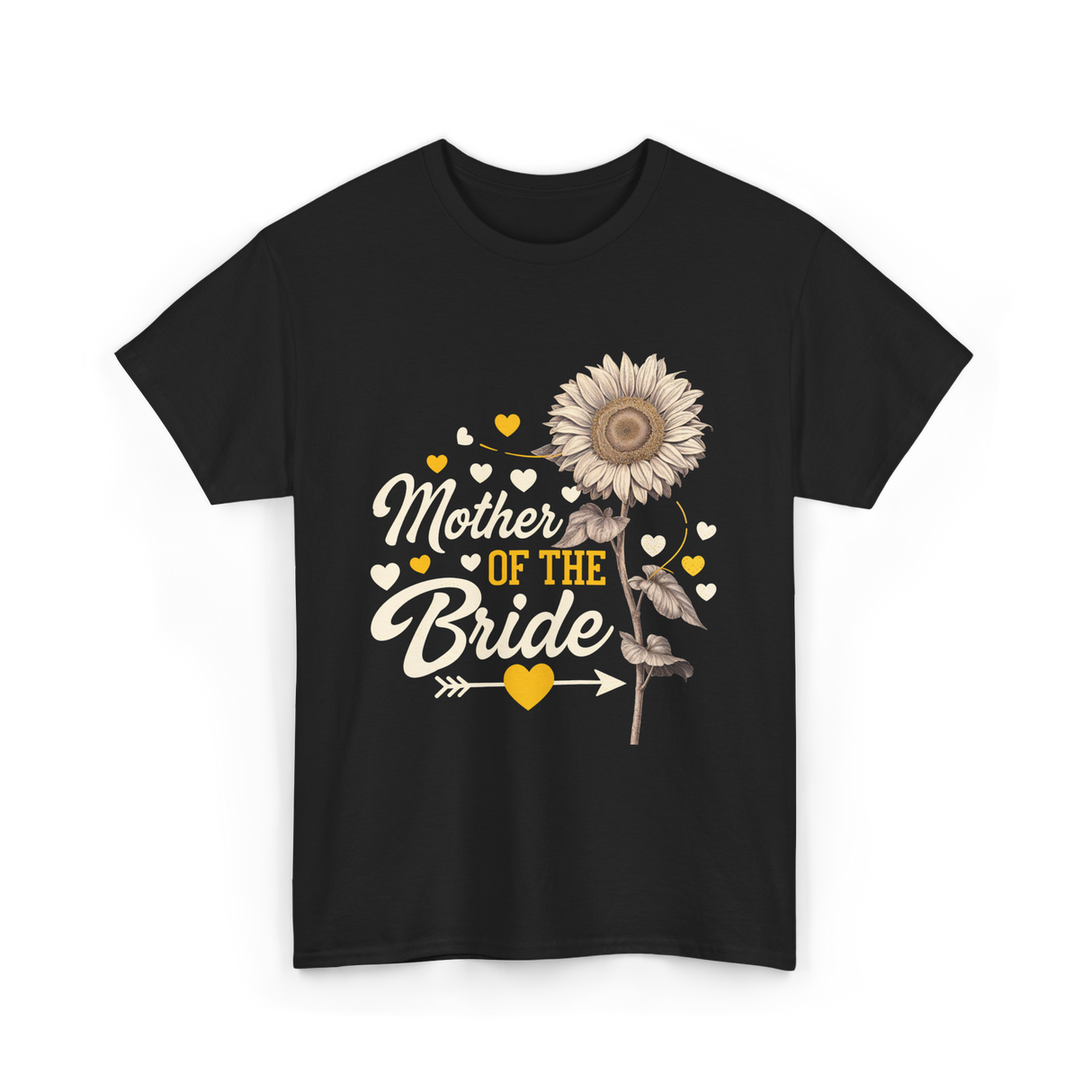 Mother of the Bride Wedding T-Shirt - Black