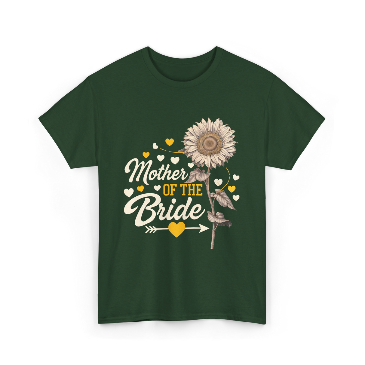 Mother of the Bride Wedding T-Shirt - Forest Green