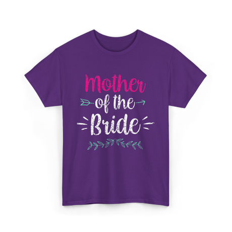 Mother of the Bride Wedding T-Shirt - Purple