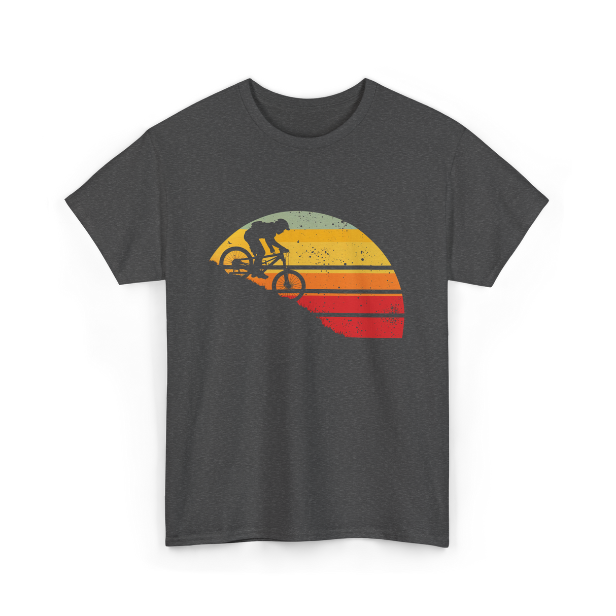 Mountain Bike Downhill Biking Cycling T-Shirt - Dark Heather