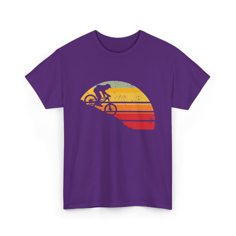 Mountain Bike Downhill Biking Cycling T-Shirt - Purple