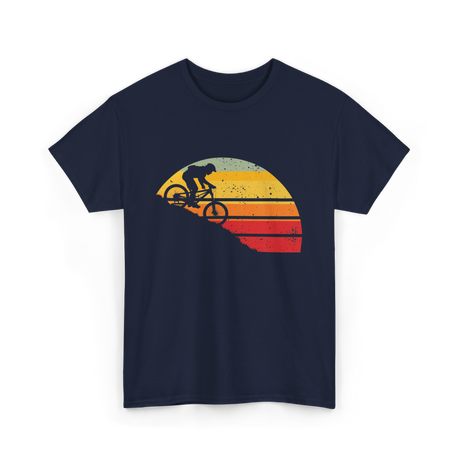 Mountain Bike Downhill Biking Cycling T-Shirt - Navy