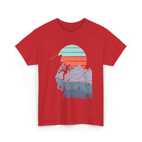 Mountain Climber Rock Climbing Adventure T-Shirt - Red