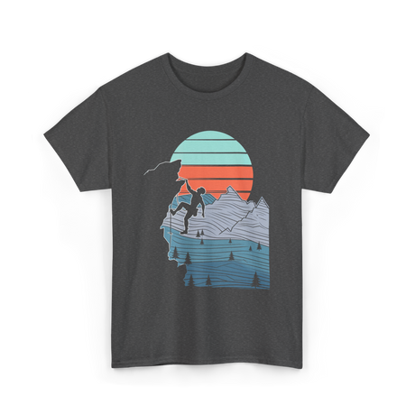 Mountain Climber Rock Climbing Adventure T-Shirt - Dark Heather