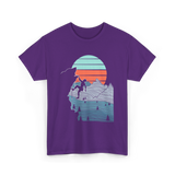 Mountain Climber Rock Climbing Adventure T-Shirt - Purple