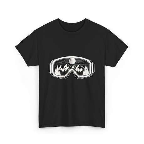 Mountain Goggles Skiing Snowboard T-Shirt - Black